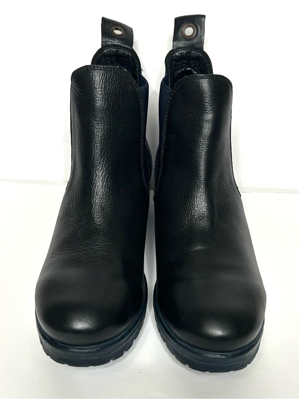 Bueno Florida Chelsea Boots Leather Black Blue Size 40